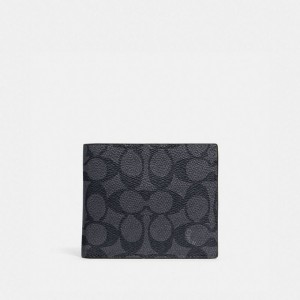 Coach 3 In 1 Wallet In Signature Canvas Grau Schwarz | COH866717