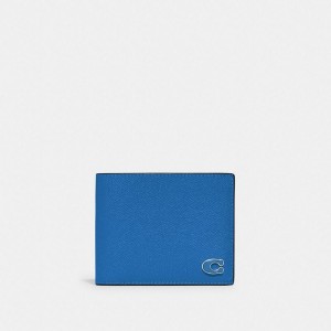 Coach 3 In 1 Wallet With Signature Canvas Interior Blau | COH866703