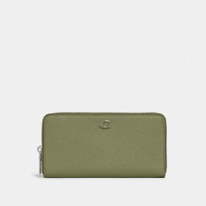 Coach Accordion Wallet With Signature Canvas Interior Senfgelb | COH866728