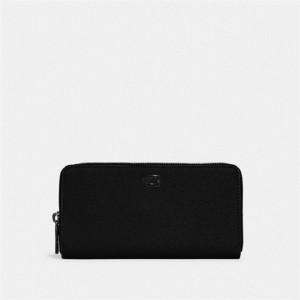 Coach Accordion Wallet With Signature Canvas Interior Schwarz | COH865520