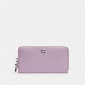 Coach Accordion Zip Wallet Silber Lila | COH865524