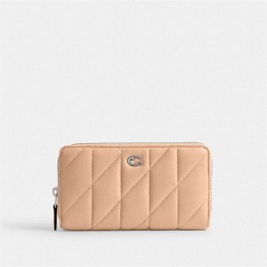 Coach Accordion Zip Wallet With Pillow Quilting Silber | COH865519
