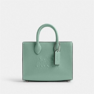 Coach Ace Tote Bag 17 Silber Türkis | COH865278