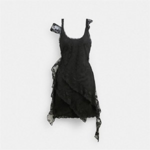 Coach All Over Lace Mini Dress Schwarz | COH866058