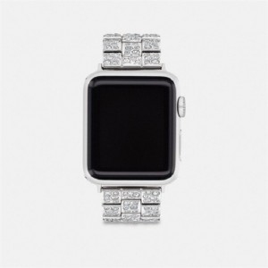 Coach Apple Watch® Strap, 38 Mm, 40 Mm And 41 Mm Silber | COH866236