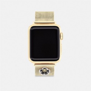 Coach Apple Watch® Strap, 38 Mm, 40 Mm And 41 Mm Gold | COH866243
