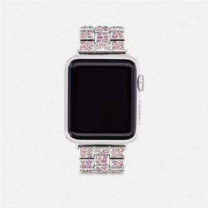 Coach Apple Watch® Strap, 38 Mm, 40 Mm And 41 Mm Rosa | COH866268