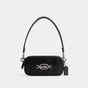Coach Avery Shoulder Bag In Patchwork Silber Schwarz | COH864890