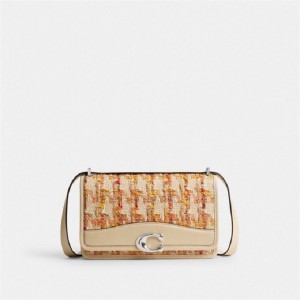 Coach Bandit Shoulder Bag In Tweed Silber Mehrfarbig | COH864891