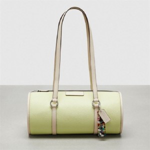 Coach Barrel Bag In Pebbled Coachtopia Leather Hellgrün | COH864841