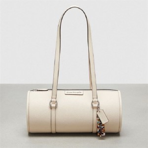 Coach Barrel Bag In Pebbled Coachtopia Leather Beige | COH864783