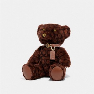 Coach Bear Collectible In Signature Shearling Schokolade Braun | COH866445
