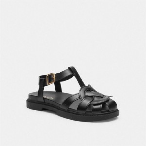 Coach Bella Fisherman Sandal Schwarz | COH865900