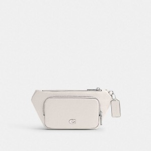 Coach Belt Bag With Signature Canvas Interior Detail Weiß | COH866674