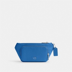 Coach Belt Bag With Signature Canvas Interior Detail Blau | COH865192