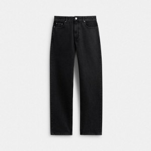 Coach Black Taper Jeans In Organic Cotton Schwarz | COH866946