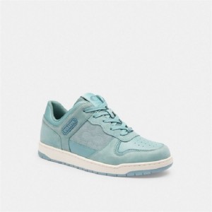 Coach C201 Low Top Sneaker In Signature Canvas Jacquard Türkis | COH865845