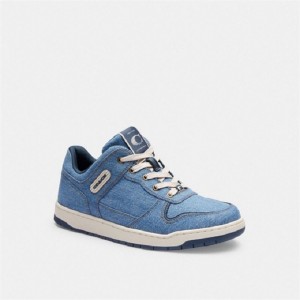 Coach C201 Low Top Sneaker Indigo Blau | COH865843