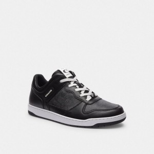 Coach C201 Sneaker In Signature Canvas Schwarz | COH866804