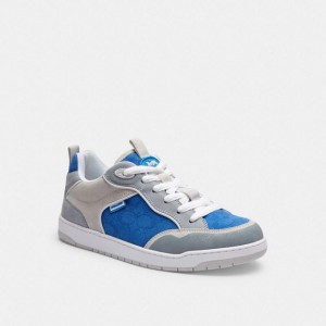 Coach C203 Sneaker In Signature Canvas Blau | COH866802