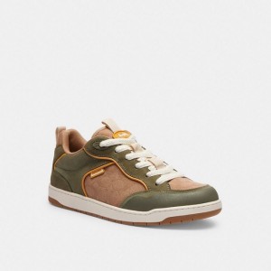 Coach C203 Sneaker In Signature Canvas Grün | COH866779