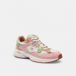 Coach C301 Sneaker With Tea Rose Rosa Mehrfarbig | COH865837