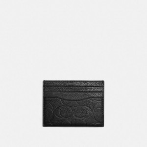 Coach Card Case In Signature Leather Schwarz | COH866765