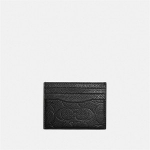 Coach Card Case In Signature Leather Schwarz | COH865694