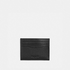 Coach Card Case With Signature Canvas Interior Schwarz Khaki | COH866766