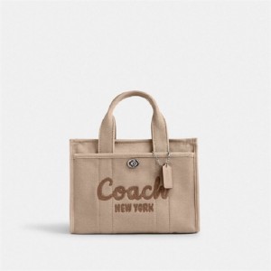 Coach Cargo Tote Bag 26 Silber Dunkelbeige | COH865049