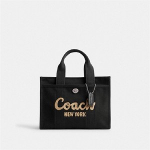 Coach Cargo Tote Bag 26 Silber Schwarz | COH865094