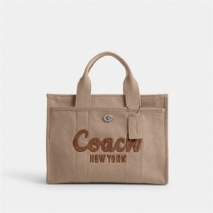 Coach Cargo Tote Silber Dunkelbeige | COH865055