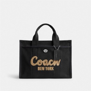 Coach Cargo Tote Silber Schwarz | COH865104