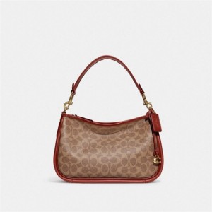 Coach Cary Crossbody Bag In Signature Canvas Braun Rot | COH865354