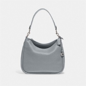 Coach Cary Shoulder Bag Silber Grau Blau | COH864733