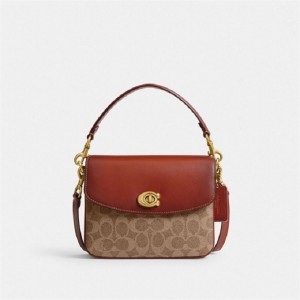 Coach Cassie Crossbody Bag 19 In Signature Canvas Braun Rot | COH865386