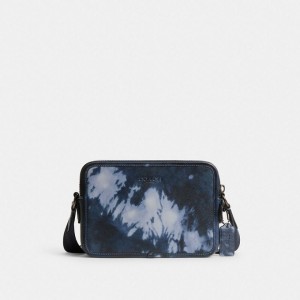 Coach Charter Crossbody Bag 24 With Tie Dye Print Navy Mehrfarbig | COH866618