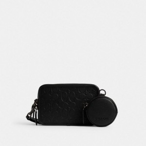 Coach Charter Crossbody With Hybrid Pouch In Signature Leather Schwarz | COH866599