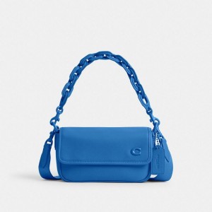 Coach Charter Flap Crossbody 18 Blau | COH866568