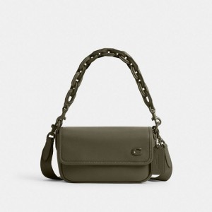 Coach Charter Flap Crossbody 18 Grün | COH866611