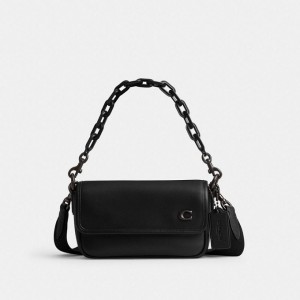 Coach Charter Flap Crossbody 18 Schwarz | COH866609