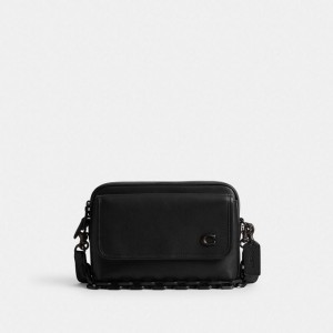 Coach Charter Flap Crossbody 24 Schwarz | COH866613
