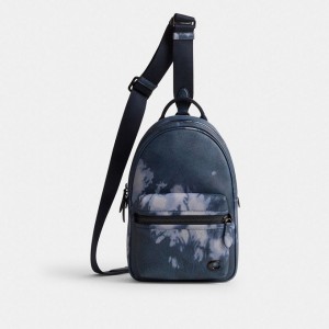 Coach Charter Pack With Tie Dye Print Navy Mehrfarbig | COH866519