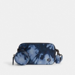 Coach Charter Slim Crossbody With Tie Dye Print Navy Mehrfarbig | COH866602