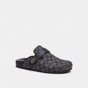Coach Clog In Signature Jacquard Grau Schwarz | COH866843