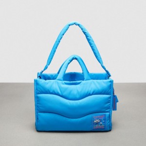 Coach Coachtopia Loop Tote With Wavy Quilting Blau | COH866620