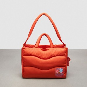 Coach Coachtopia Loop Tote With Wavy Quilting Orange | COH866624