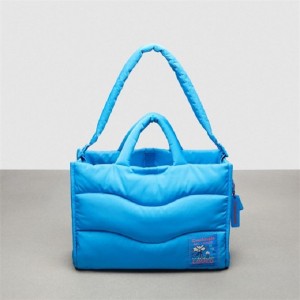 Coach Coachtopia Loop Tote With Wavy Quilting Blau | COH865006