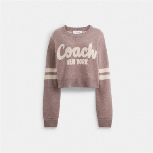 Coach Cropped Sweater Rosa | COH865984