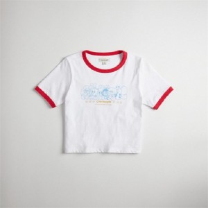 Coach Cropped Tee: Coachtopia Creatures Weiß Rot Mehrfarbig | COH865970
